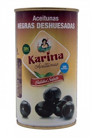 Оливки КАРИНА 350г ж/б черн/Без косточ вл.12 Оливки КАРИНА черные без косточки фото