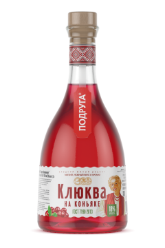 Настойка сладкая ПОДРУГА КЛЮКВА НА КОНЬЯКЕ фото