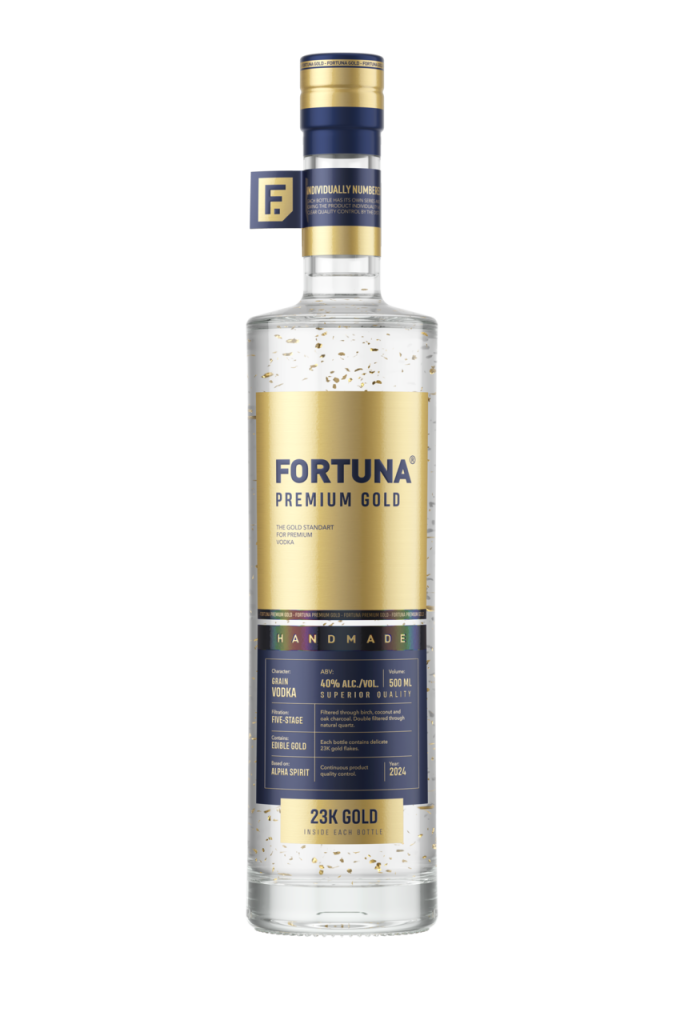 Водка Фортуна Премиум ГОЛД с золотом фото