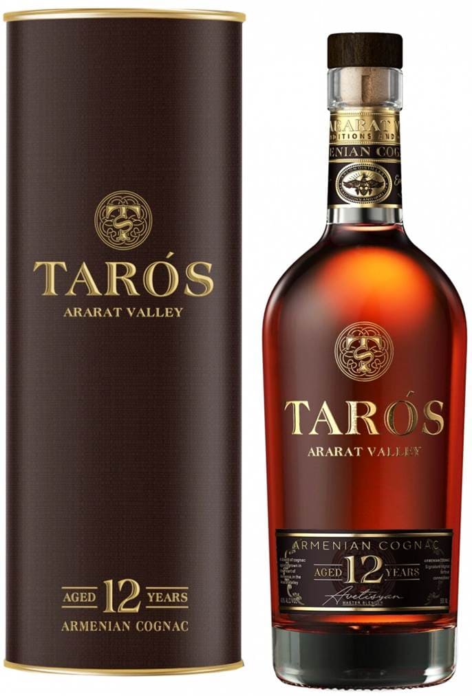 Коньяк ТАРОС 12 лет в тубе фото