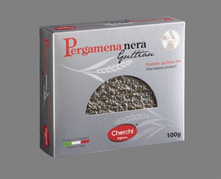 Хлебцы «Пергамена ди пане» черные «Керки Альгеро», 100 гр фото