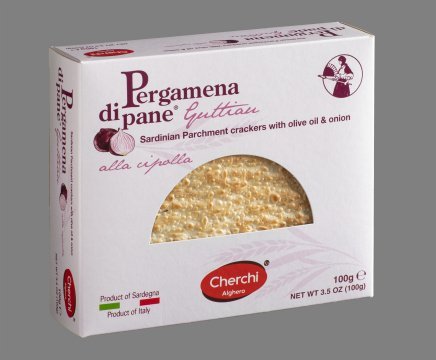 Хлебцы «Пергамена ди пане» с луком «Керки Альгеро», 100 гр фото